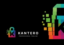 K Letter Colorful Pixel Logo Screenshot 4