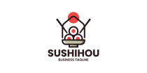 Sushi House Logo Template Screenshot 1