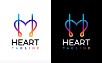Letter H Heart Logo Screenshot 1