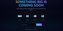 Cosmic Countdown - Coming Soon Landing Page Screenshot 2